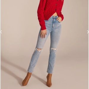 Favorite Daughter Valentina Super High Rise Cigarette Cropped, Malibu